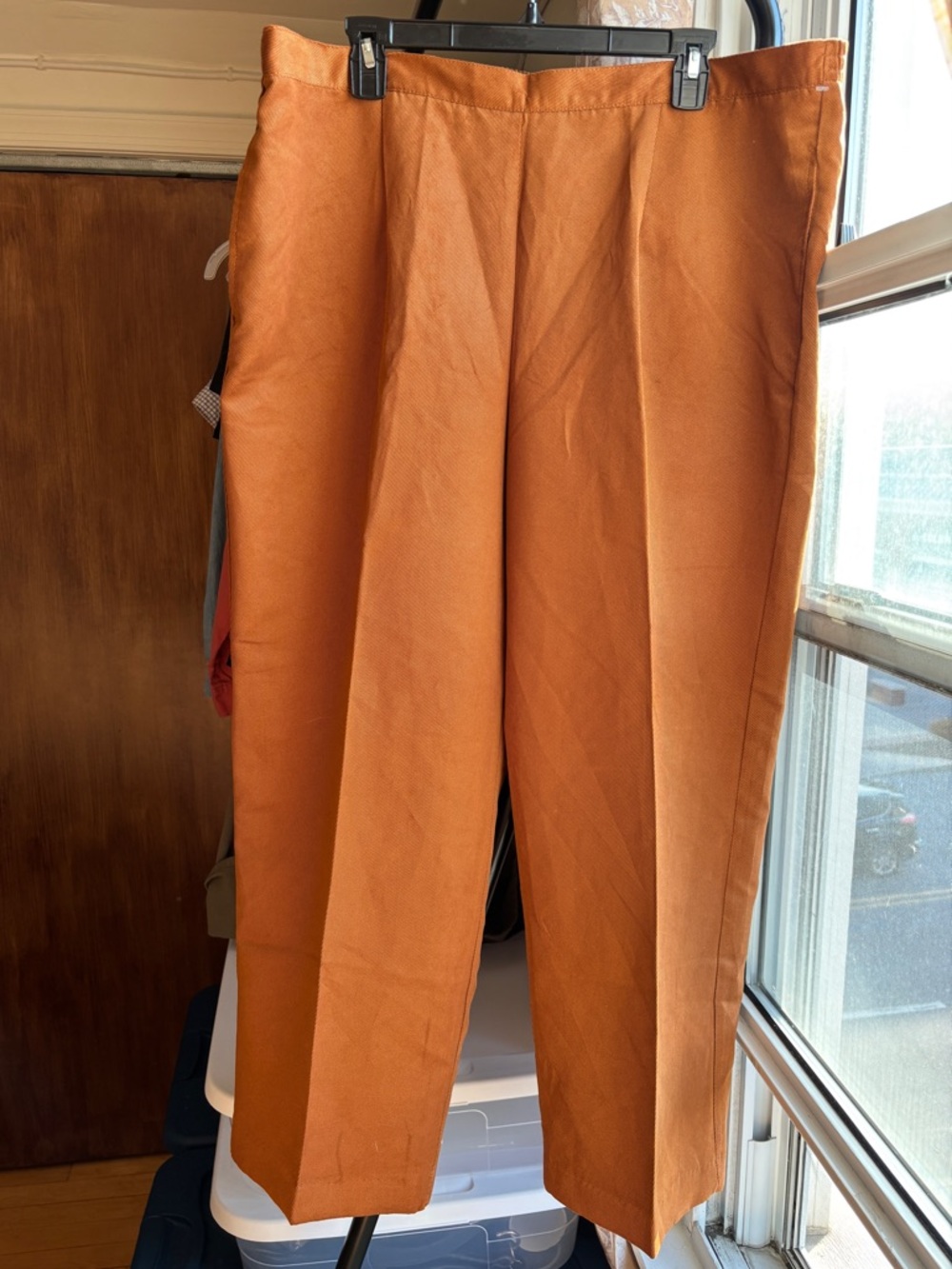 NWT Alfred Dunner Corduroy Trousers | Warm Brown Dress Pants | Women’s Plus 22W